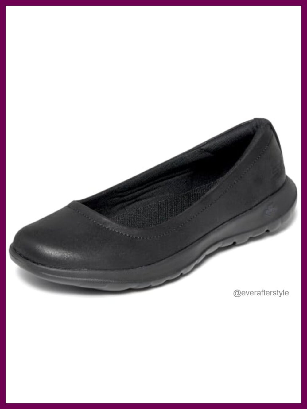 Skechers GO Walk Lite Gem Slip On Ballet Flats Leather-Tex